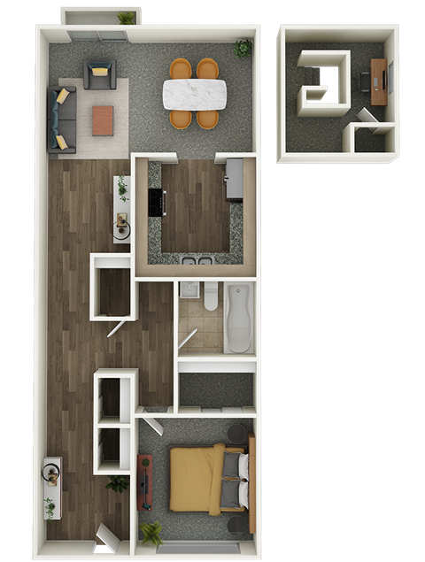 Floor plan of our loft apartment in Olympia, WA.at Capitol Crossing, Washington, 98501